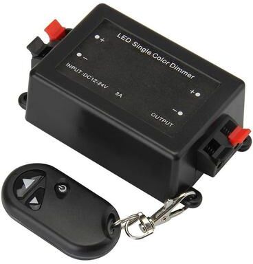 Inspired Deals RF Wireless LED Dimmer Switch 12V Single Color Controller With Remote RF Wireless LED Dimmer Switch 12V Single Color Controller With Remote