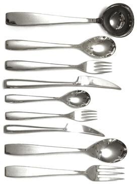 Mepra Sparta Flatware Set - 39 Pieces - Stainless Steel
