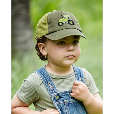 Baseball Cap MAXIMO, Jungen, Gr. 47/49, grün, Canvas, Baumwolle, Caps, Traktor-Motiv, Größenverstellbar, Baumwolle