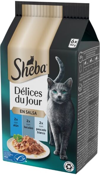 Sheba Délices Du Jour Peixes em Molho 12 un x 6 un