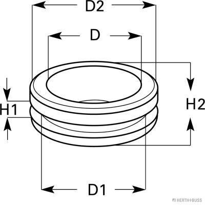 Herth+buss Elparts Kabeldurchführungstülle 50280213