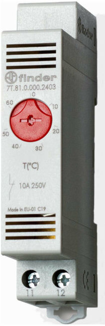Finder Vari-Thermostat 1Ö-10A pour rail DIN 7T.81.0.000.2403 (7T8100002403)