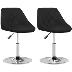 Décoshop26 - Set mit 2 modernen schwarzen Esszimmer-/Küchenstühlen aus Kunststoff CDS020846