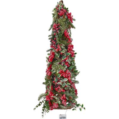 Künstlicher Weihnachtsbaum OTTO HOME "Weihnachtsbäumchen", rot (grün), H:80cm Ø:20cm, Kunststoff, Weihnachtsbäume, mit LED-Beleuchtung