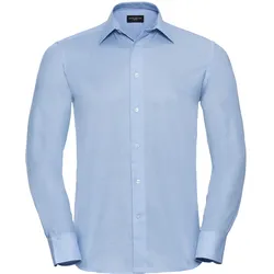 Russell Collection Tailliertes Oxford Hemd  Langarm, oxford blue, 3XL