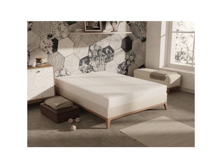 Ensemble CONFORT Sommier + Matelas 140x200 cm Hauteur 15 cm Mousse Polyuréthane 4 Pieds Confort équilibré