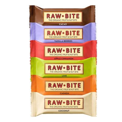 Rawbite Bio Riegel Test-Paket 6x50 g