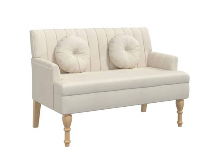 vidaXL Sitzbank mit Kissen 113x64,5x75,5 cm Leinen