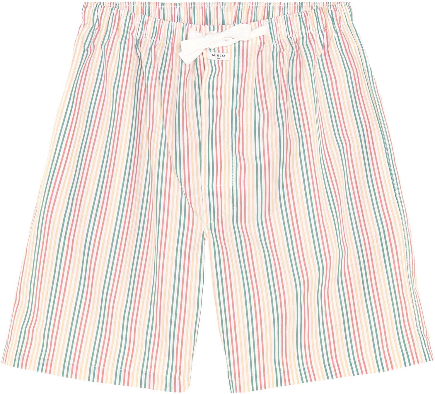 MIRTO Pantalón de pijama corto blanco con rayas multicolor-L /  4 Hombre