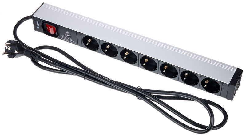 Equip 333309 19" PowerBox SPD 7-way Silver black
