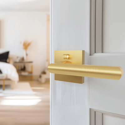 Lennox Modern Door Handle   Brushed Gold / Passage   MOD LIGHTING