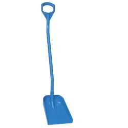 Vikan Schaufel klein für Lebensmittel langer Stiel, kleines Schaufelblatt blau