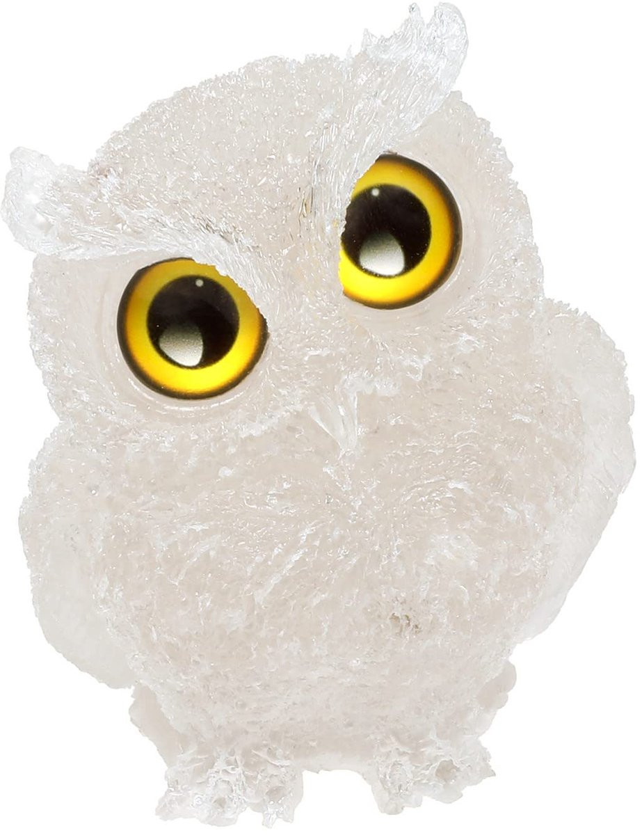 Handgesneden Edelsteen Uil Figuur voor Decoratie - 3 inch