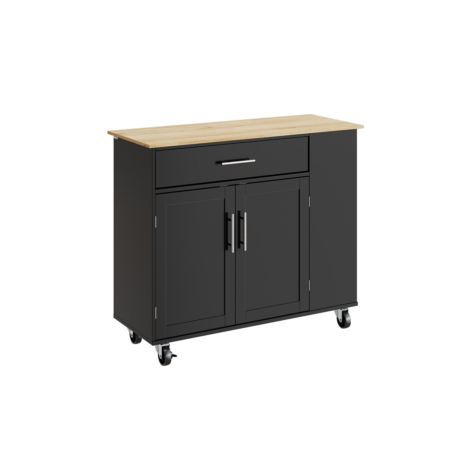 SoBuy Kücheninsel, mobile Küchenstation, rollbarer Küchentrolley mit 1 Schublade 99x40x84,3cm