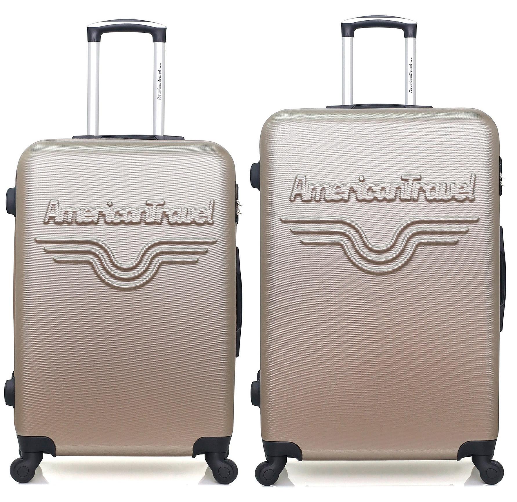 AMERICAN TRAVEL - 2er-Set - Großer Koffer und Wochenendkoffer CHELSEA