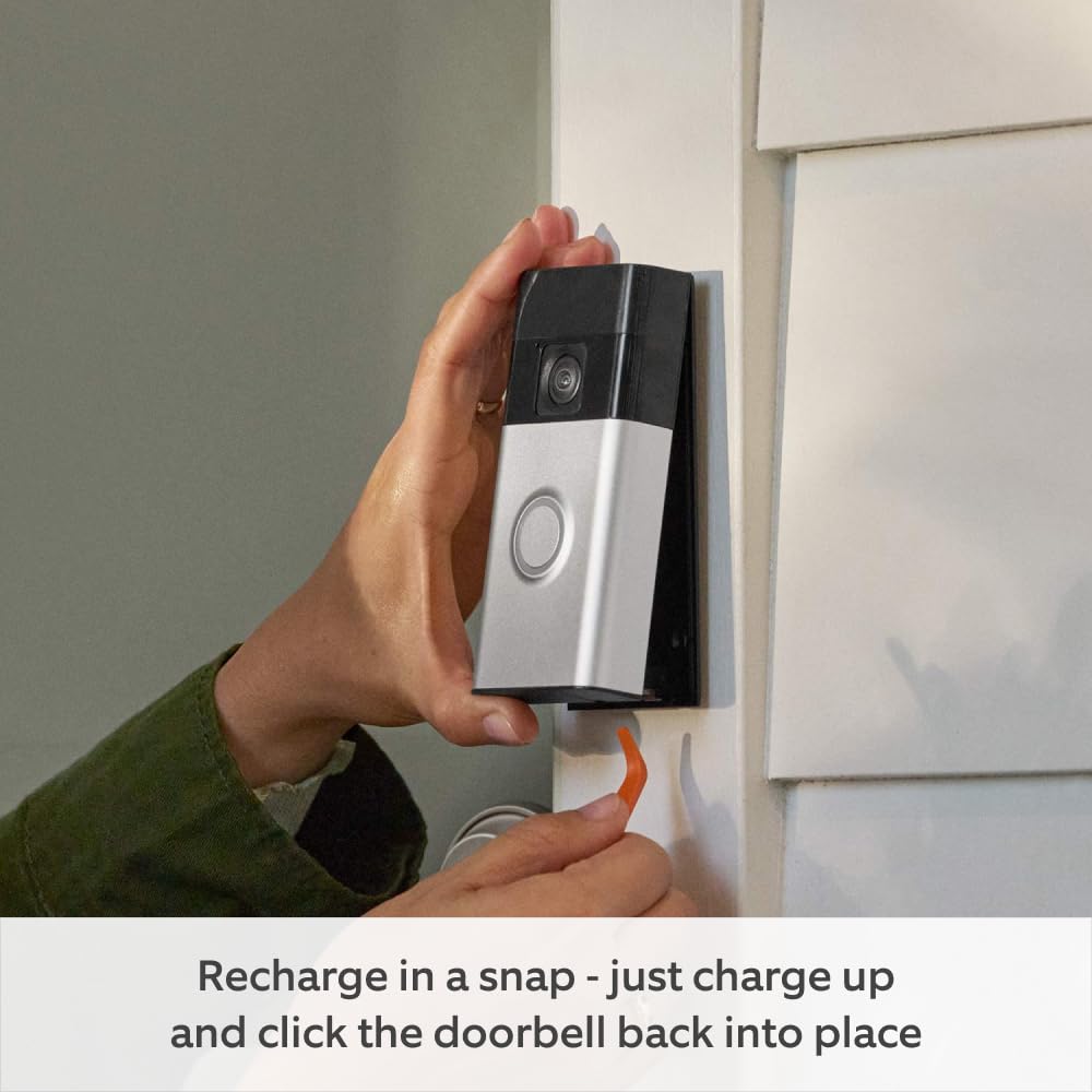 Ring Battery Video Doorbell (2024 Release)Ring Battery Video Doorbell (2024) – Wireless HD Camera, Easy 5-Min Install, Built-In Battery