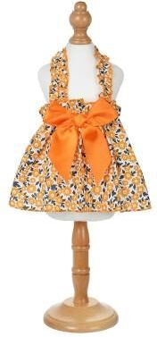Inspired Finds BloomCharm Floral Pet Dress For Cats & Small Dogs orange s: 3.3 5.5 Lb