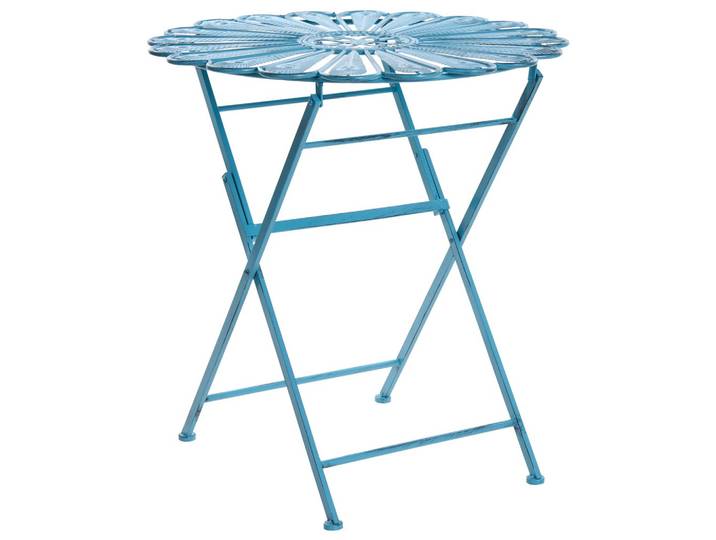 BISTROTISCH 71/71 cm Metall Blau Pavia