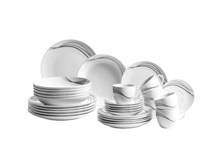 MÄSER Geschirr-Set Tajo Weiss Porzellan 30 Stk