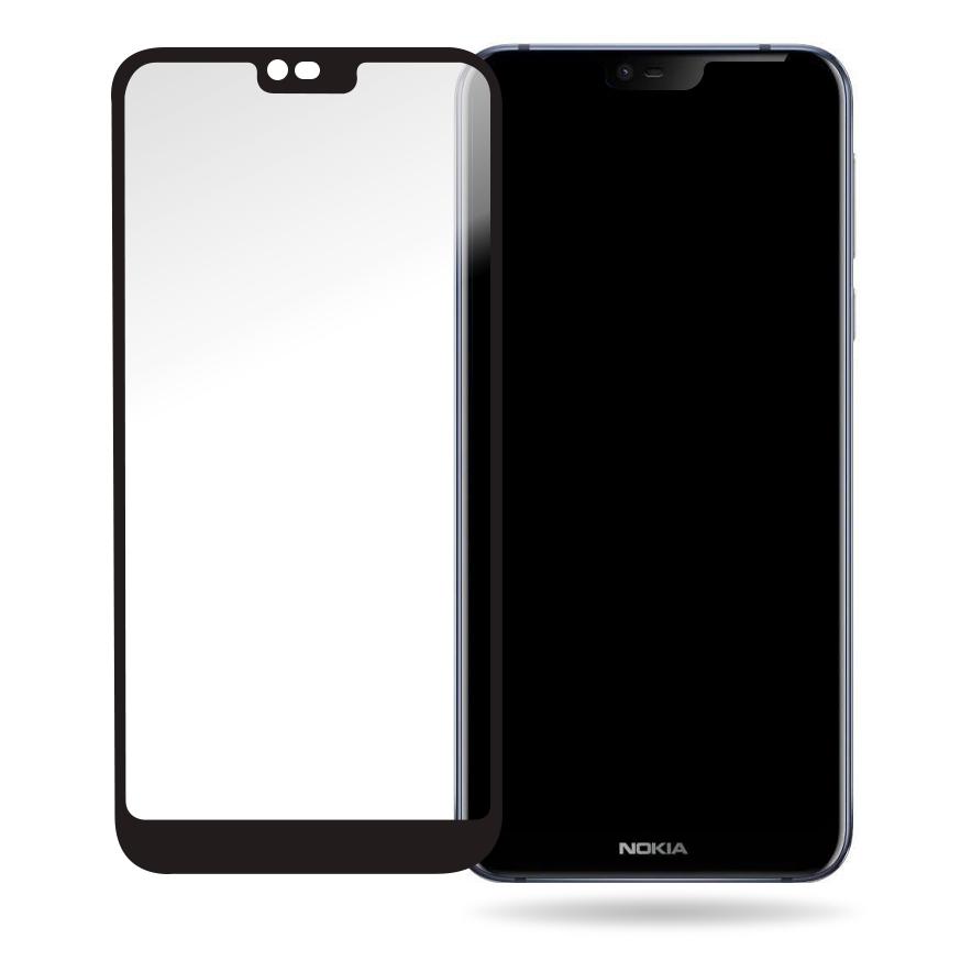 Mobilizera Mobilize Skaermbeskyttelse - Sort Ramme - Nokia 7.1 (Nokia 7.1) (52874)