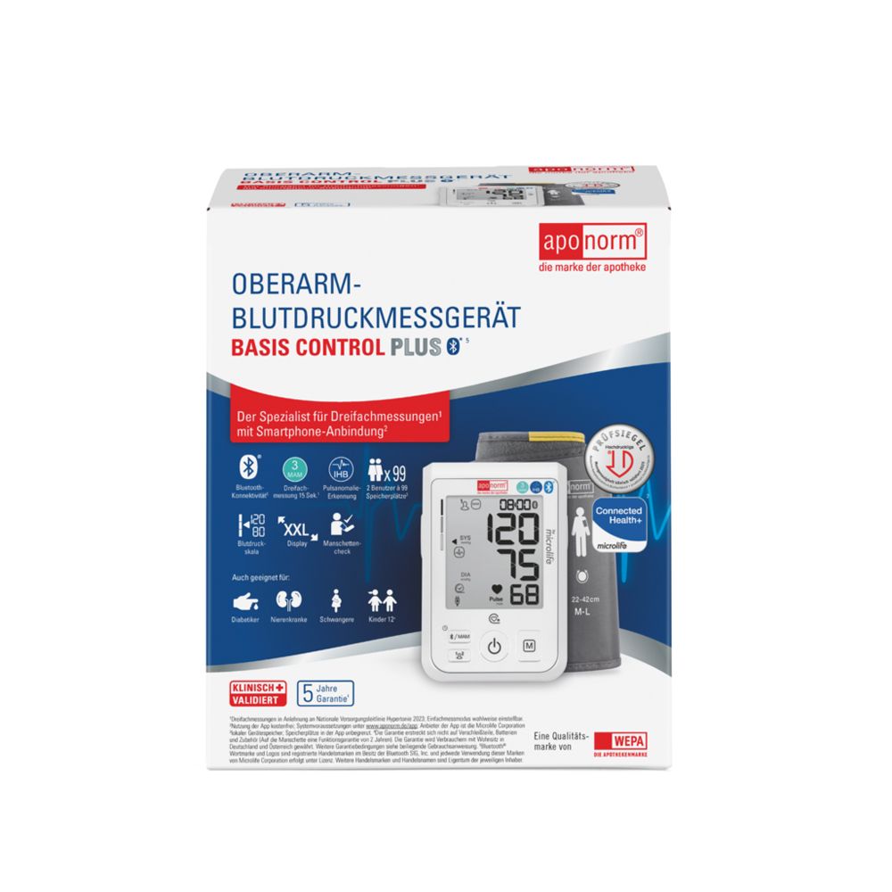 Aponorm Blutdruckmessgerät Basis Cont.Plus Oberarm 1 St Gerät