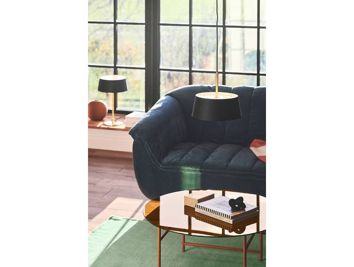 Suspension Clasi Ø 29cm Laiton/Noir Aluminium galvanisé E14