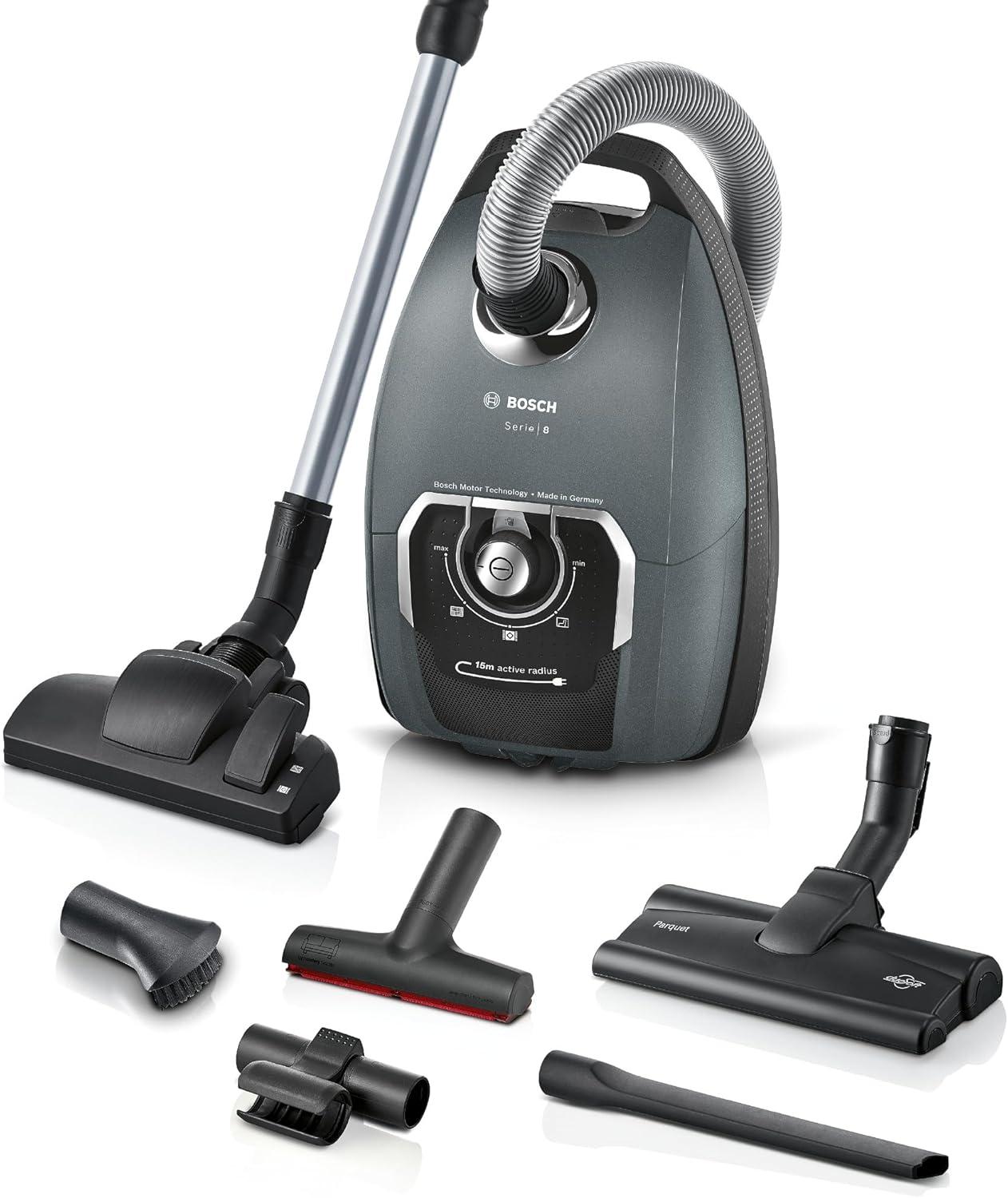 Bosch BGL75X1PRQ Staubsauger, Bodenstaubsauger mit Staubbeutel, Farbe: Grau