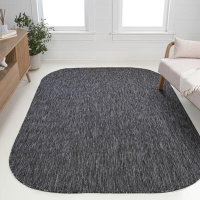 JONATHAN Y Miles Modern Minimalist Radius Corner Solid Indoor/Outdoor Shaped Area Rug