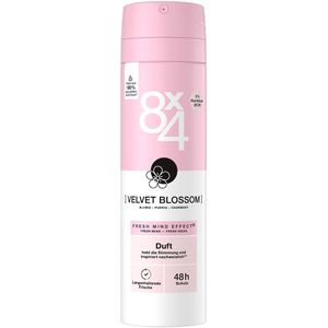 8x4 Deodorant Velvet Blossom, Spray, für Damen, 48h Schutz, ohne Aluminium, 150 ml