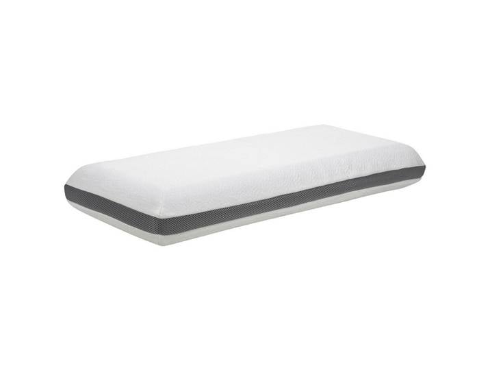 Novel Nackenkissen, Grau, Weiss, Textil, Füllung: Viskoelastischer Kern, Rhombo-therm®-Stanzung, Hypersoftschaum, 80x40 cm, DIN EN ISO 14001, DIN EN ISO 9001, feuchtigkeitsregulierend, formstabil, perfekte Stützfunktion, atmungsaktiv, Heimtextilien, Kopfkissen & Duvets, Kopfkissen, Nackenkissen