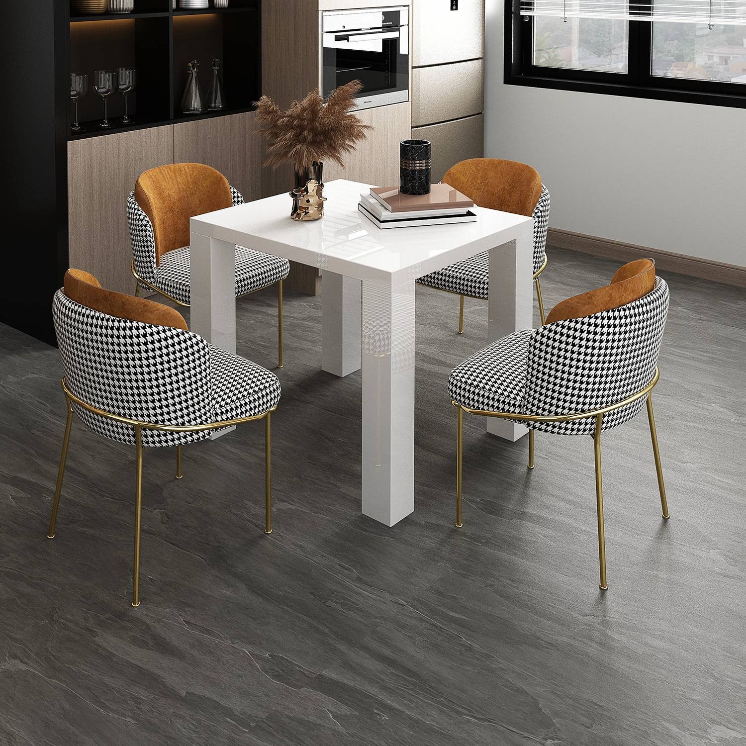 home24 Eettafel Croydon Wit 80 x 80 cm