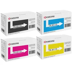 Kyocera, Toner, 4x Original Toner TK-8115 M 8124 CIDN M 8130 CIDN Set Patrone