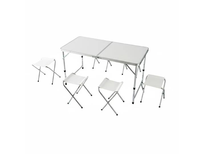Relaxdays Campingtafel 4 krukjes