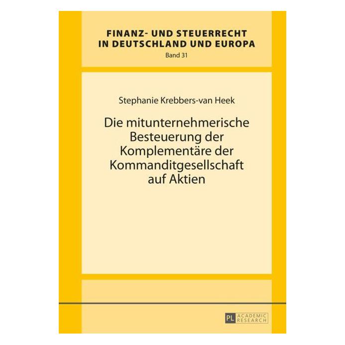 Umbreit Krebbers-van Heek:Die mitunternehmerisc (Deutsch, Hardcover, Stephanie Krebbers-van Heek) (67838458)