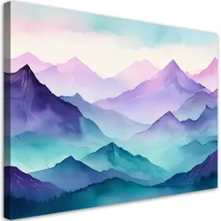 WANDBILD abstraktes berglandschafts aquarell