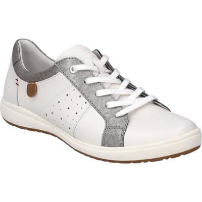 Sneaker JOSEF SEIBEL "Caren 38, platin-kombi", Damen, Gr. 37, grau (platin, kombi), Obermaterial: 100% Rindsleder Leather cow., Schuhe Sneaker