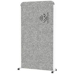 Maul Stellwand Weiß, Dunkelgrau Aluminium, Recycelte Fasern, Polyester 9701102