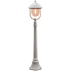 Konstsmide Wegeleuchte PARMA, E27 max. 75W, Weiß, Aluminium / Acrylglas klar KON-7225-250