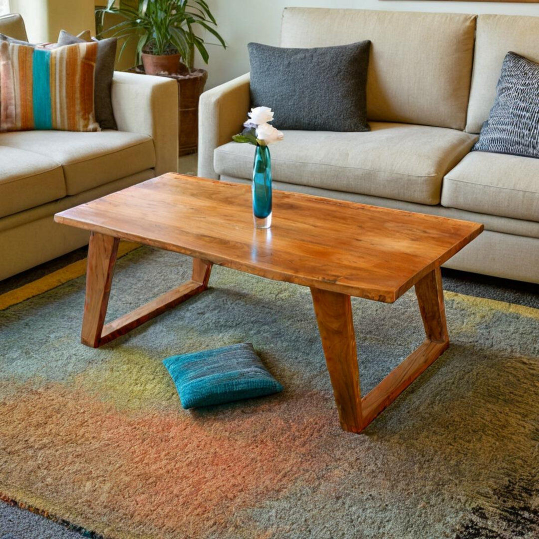 Alpen Home Tommen Solid Wood Solid Wood Sled Coffee Table Dark Brown