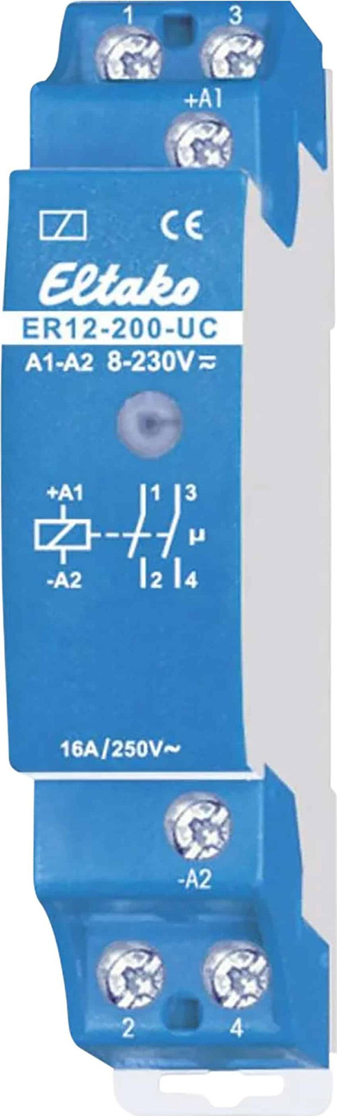 Eltako ER12-200-UC schakelrelais 2S (V), potentiaalvrij, 16A