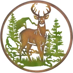 möbel direkt online Wandbild Hirsch grün