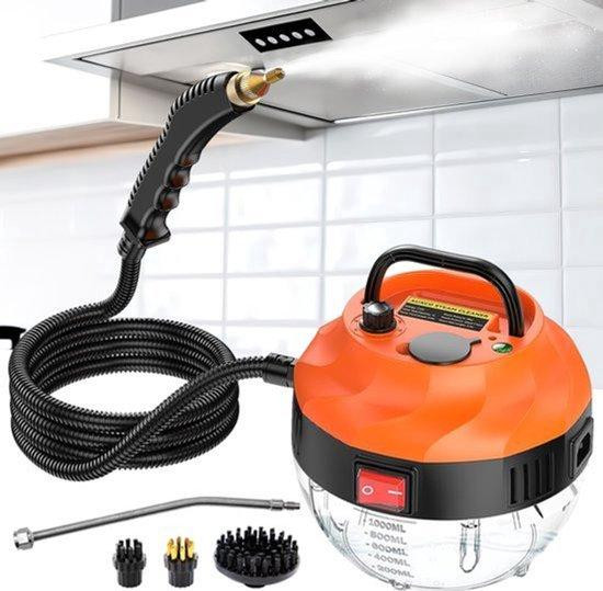 Selius Draagbare Stoomreiniger 2500W met 1000 ml Watertank en 6 Snelheden voor Vloeren en Meubels