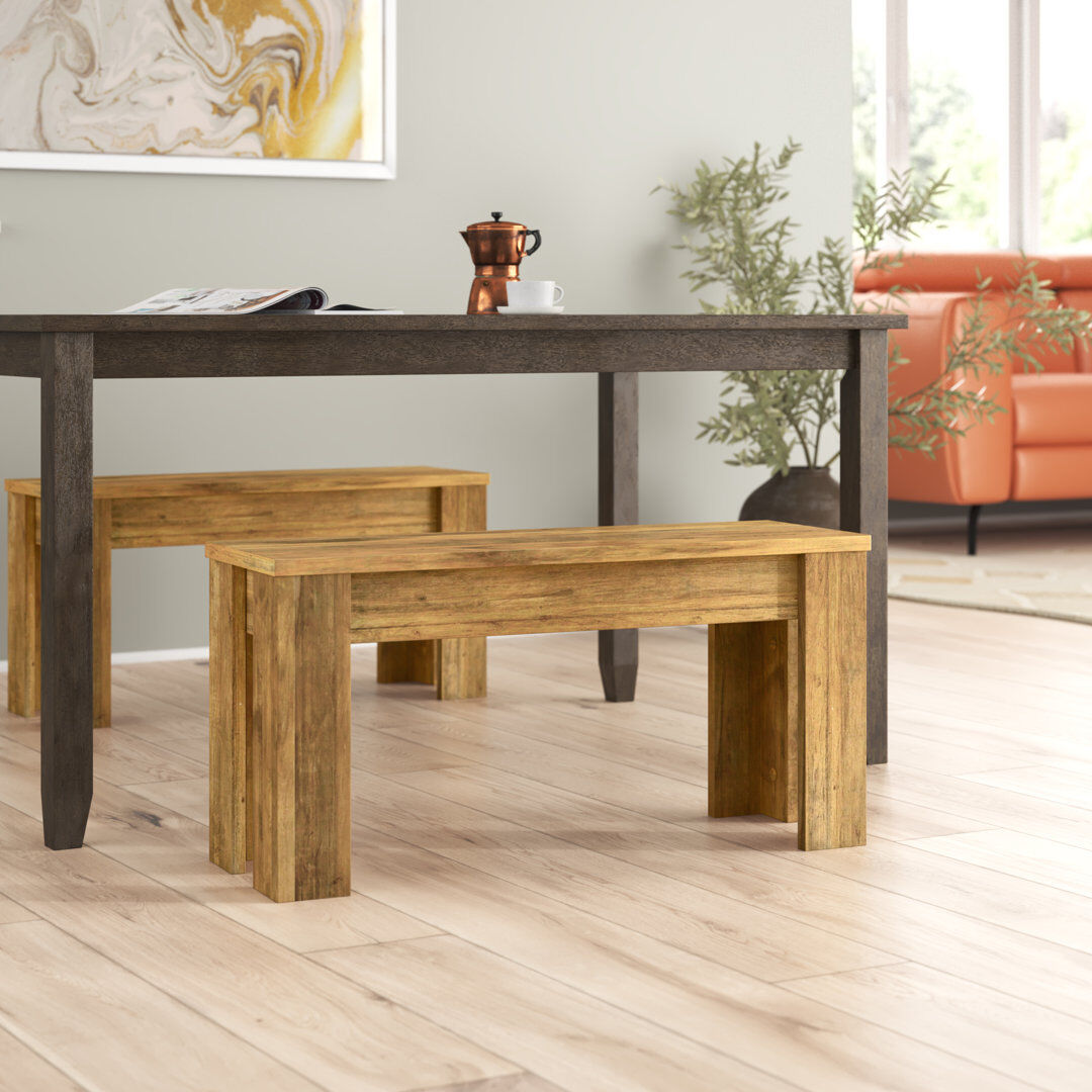 Three Posts Palatine Bench Rustic Effect 45cm H X 90cm W X 30cm D