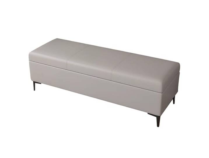 ZPRYZHD Leder-truhenbank, Wohnzimmer-Fußhocker, Sitzbank mit Stauraum, Mehrere Farben, für Wohnzimmer, Schlafzimmer(Gray,35.4in/90cm)