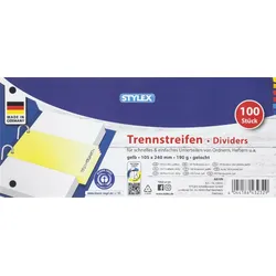 Stylex Trennstreifen, gelb, 100 Stück