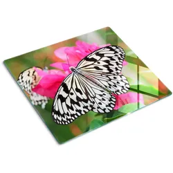GLASPLATTE 60x52 cm Schmetterlingsblume