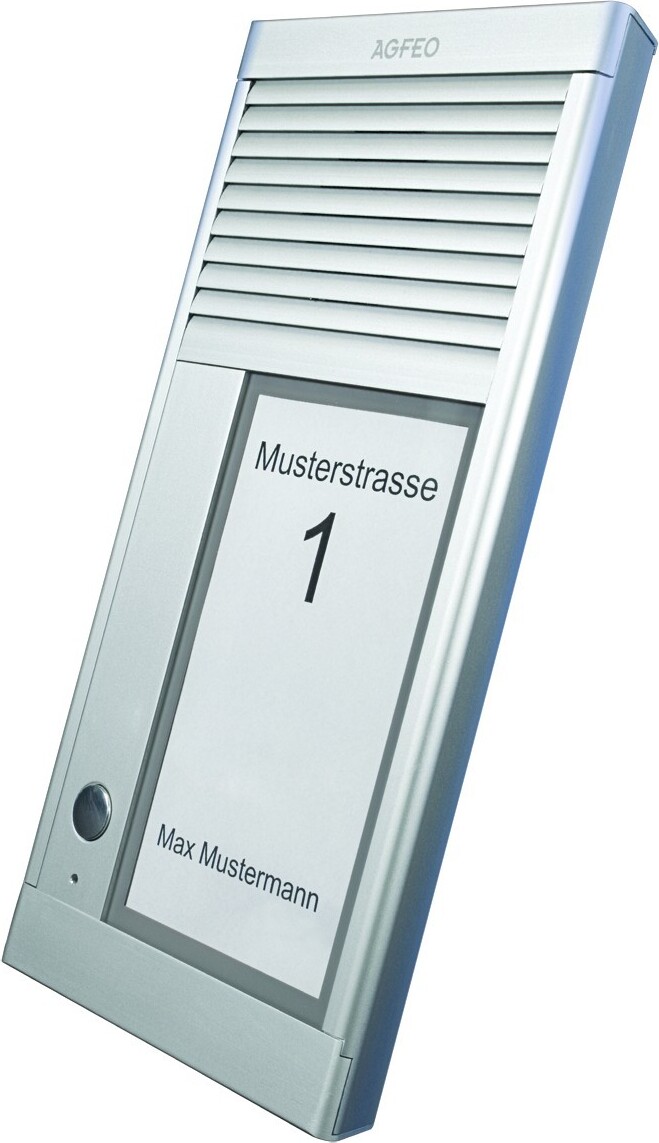 AGFEO DoorSpeak 1, Kabelgebunden, IP33, Aluminium, Aluminium, Wand, 115 mm