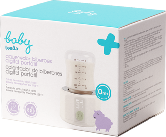 Baby Wells Aquecedor Biberões Digital Portátil 0M+