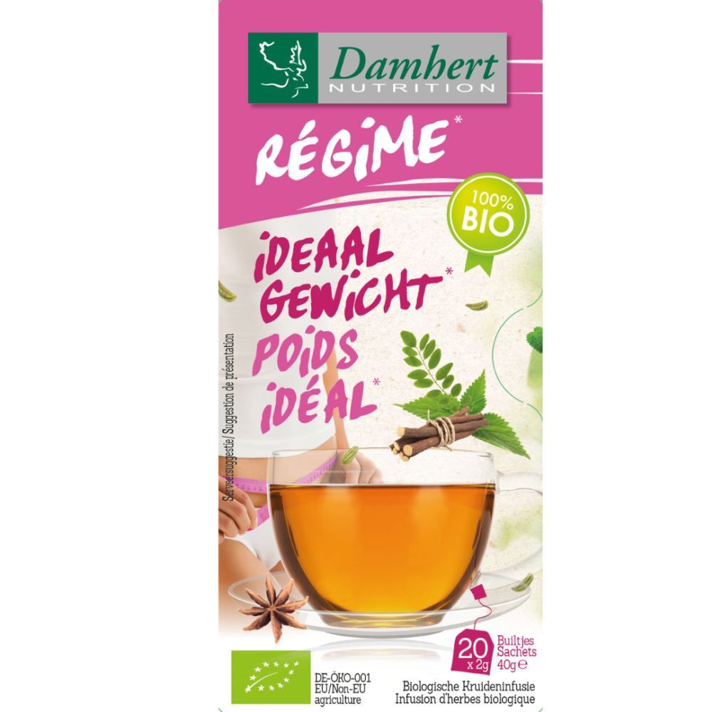 Damhert Tea Time Thee Ideaal Gewicht 20 St zakjes Bio Filterbeutel