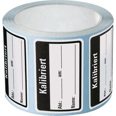 Aufkleber I Qualitätsaufkleber Kalibriert, Haftpapier, ablösbar, 40x25mm, 250/Rolle